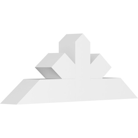 Ekena Millwork Saratoga Architectural Grade PVC Gable Bracket, 48"W x 18"H x 6"D x 6"F, 9/12 Pitch GBP048X18X0606SAR00